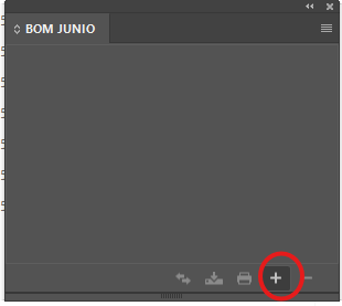 Panel de libro con el botón para añadir documentos